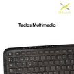 Combo Inalámbrico Delux: Teclado Slim Multimedia + Mouse