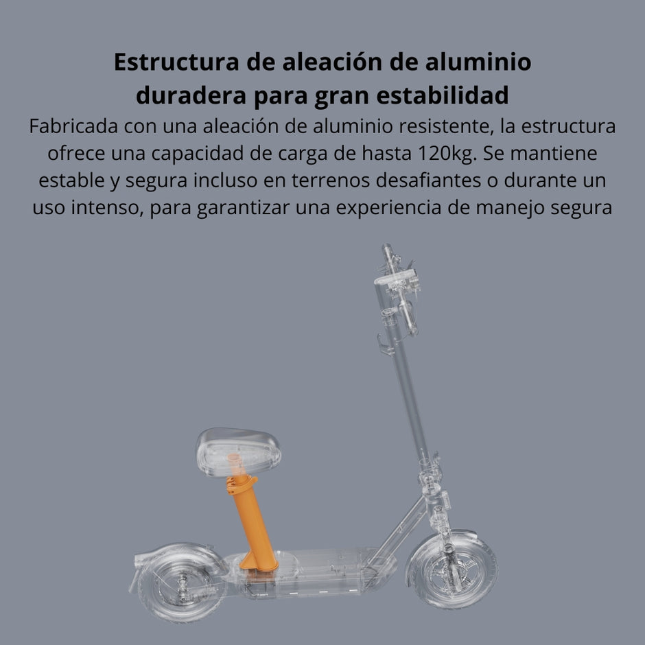 Patineta Eléctrica Xiaomi Scooter 5 Plus + Silla Llantas 12” Max 900W Alcance 60km Suspensión E-ABS IPX5