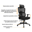 Silla de Oficina Presidencial Ergonómica TechGo SOFG-03, Diseño en Malla Transpirable de Alta Resistencia