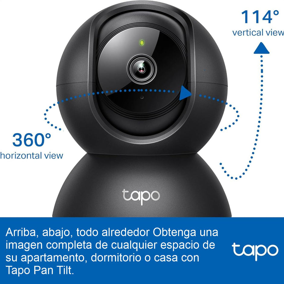 Cámara IP WiFi TP-Link Tapo C201 Robótica 360° Full HD 1080p Audio Bidireccional Visión Nocturna + Micro SD 128GB