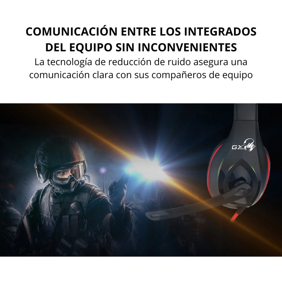 Audífonos Diadema Gamer Genius GX HS-G560 Micrófono Ajustable 3.5mm PC PS5/PS4 Xbox Switch Diseño Ligero