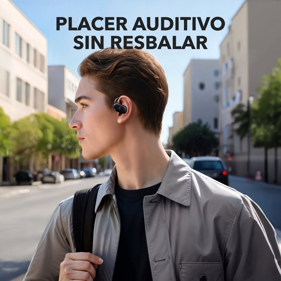 Audífonos Soundcore V20i Open-Ear Bluetooth 5.4 con BassUp y 4 Micrófonos IA - Negro