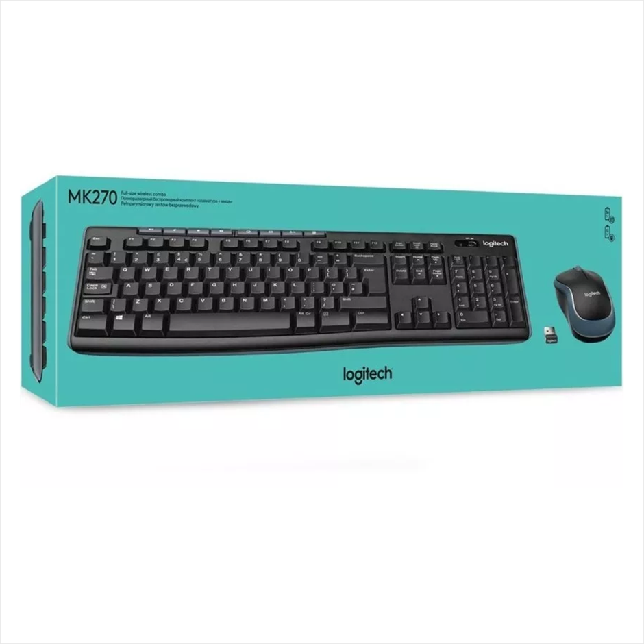 Combo Inalámbrico Teclado Multimedia Y Mouse, Logitech Mk270