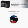 Batería Recargable 12V 7Ah Forza FUB-1270 AGM Sellada para UPS Alarmas y Sistemas de Seguridad