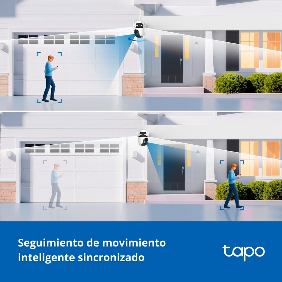 Cámara de Vigilancia Tp-Link Tapo C545D, Wi-Fi para Exterior con Doble Lente y Visión Nocturna a Color + Micro SD 128GB