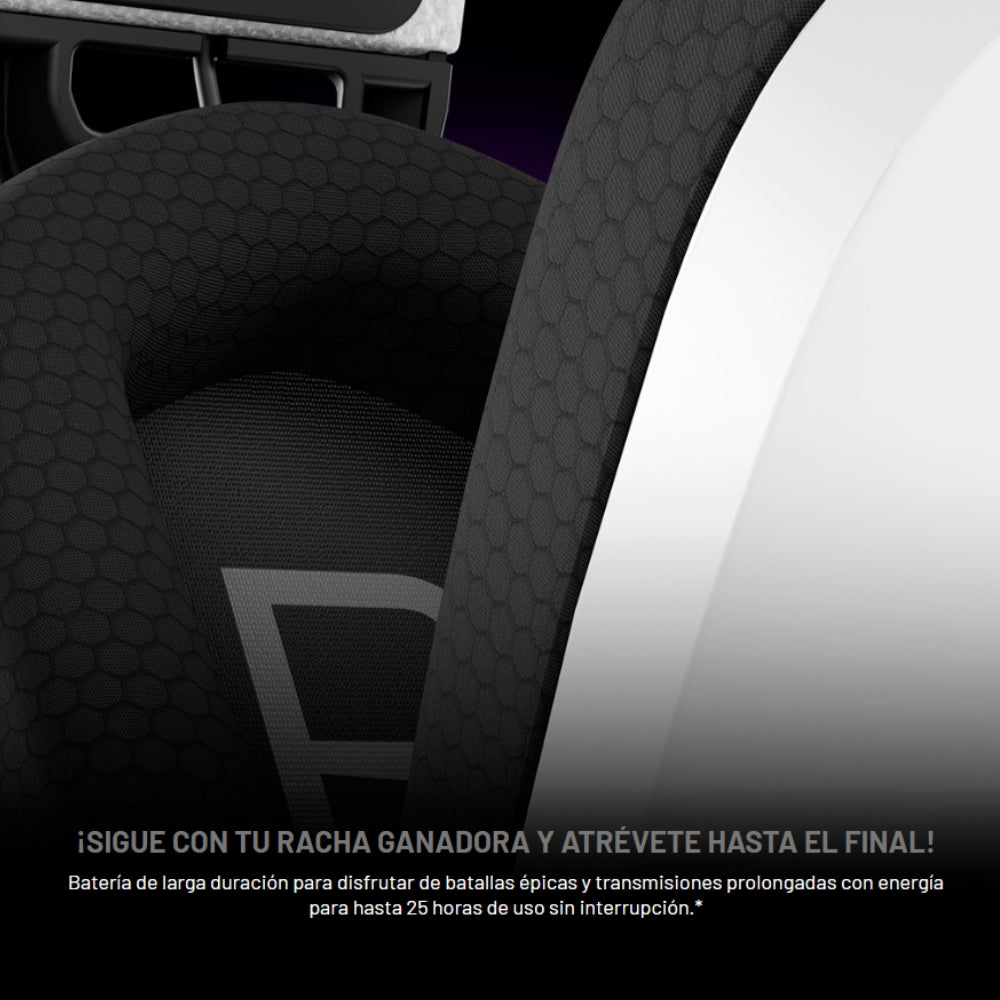 Diadema Gamer Primus Arcus 360BT PBH‑360 con Bluetooth 5.3 y 2.4GHz, Micrófono Desmontable Pro Blanco