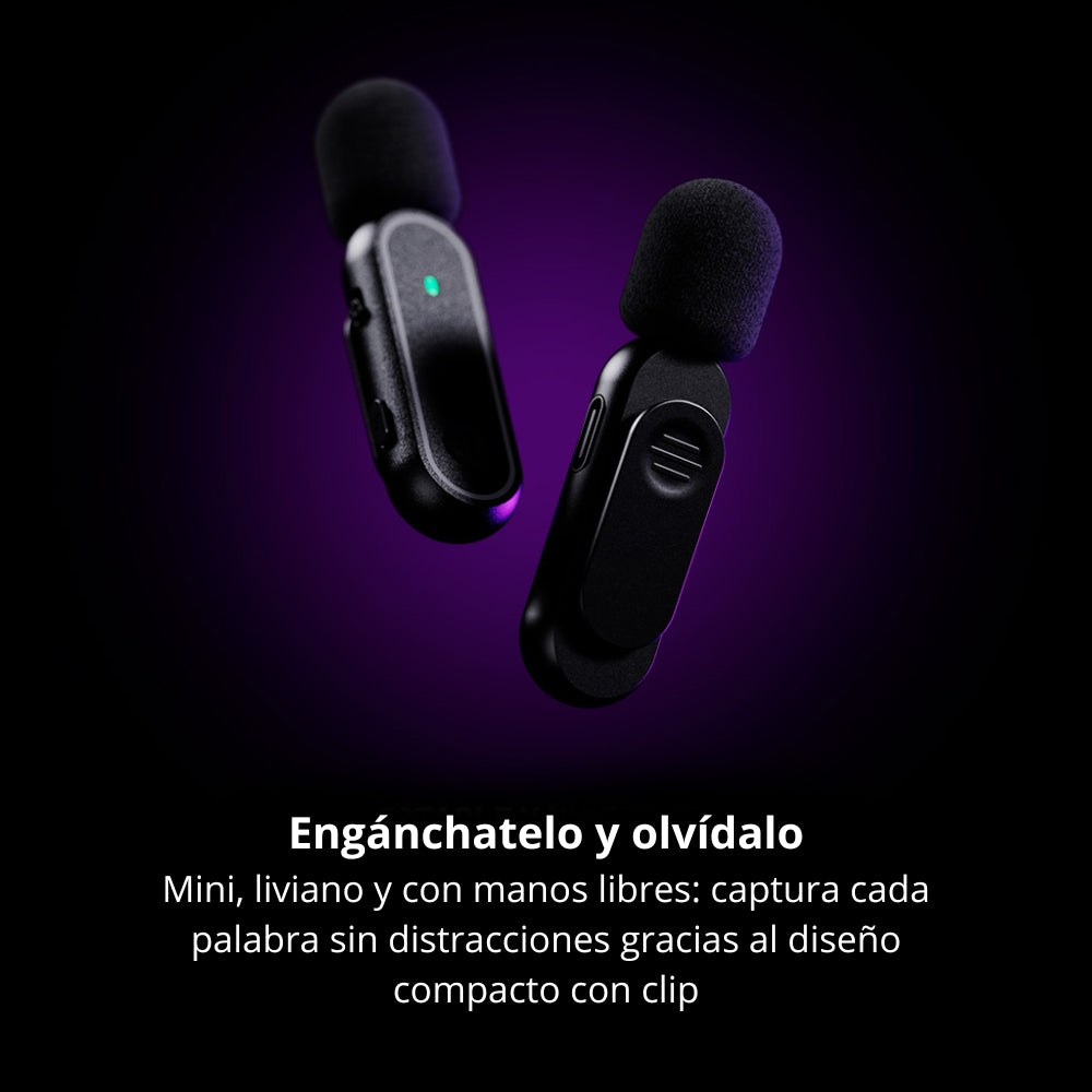 Set Micrófonos de Solapa Primus VOX01 Inalambricos USB-C