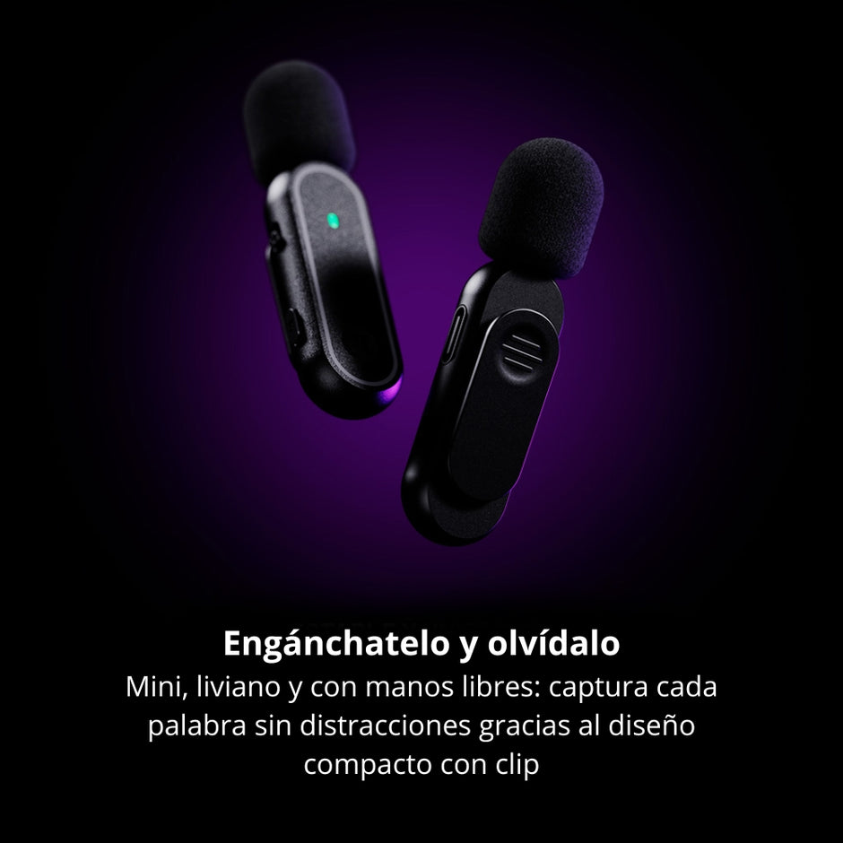Set Micrófonos de Solapa Primus VOX01 Inalambricos USB-C