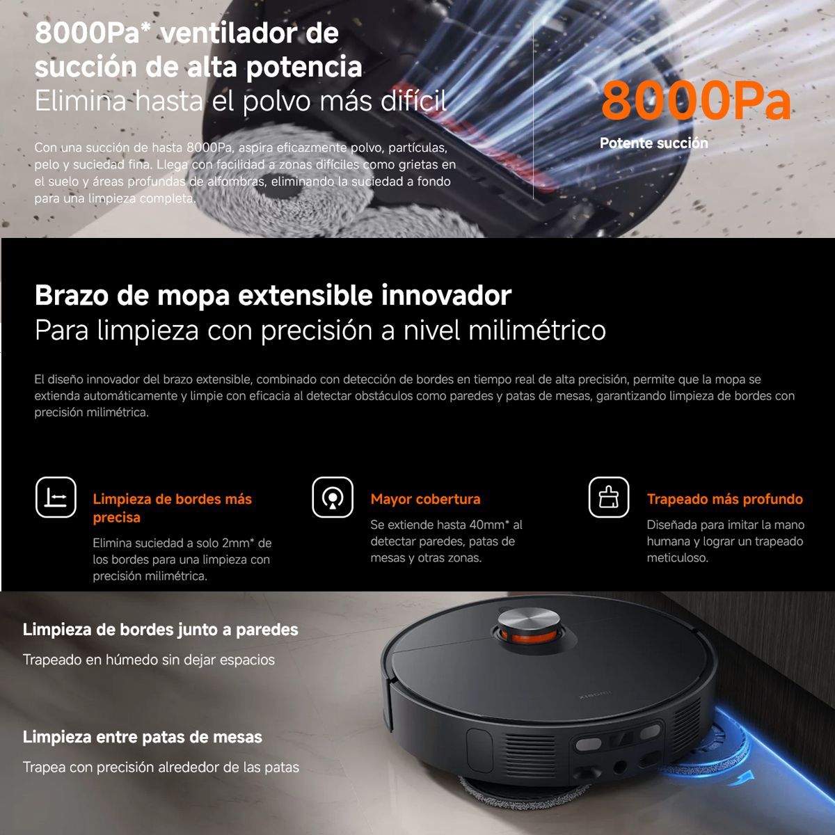 Xiaomi Robot Vacuum X20 Max Aspiradora Inteligente Estación
