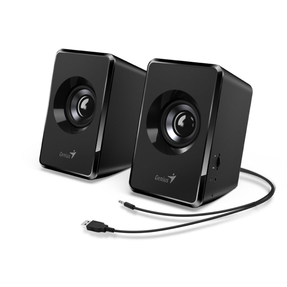 Parlantes USB Genius SP-U125 Sonido Estéreo 3W y Control de Volumen con Entrada 3.5mm - Negro