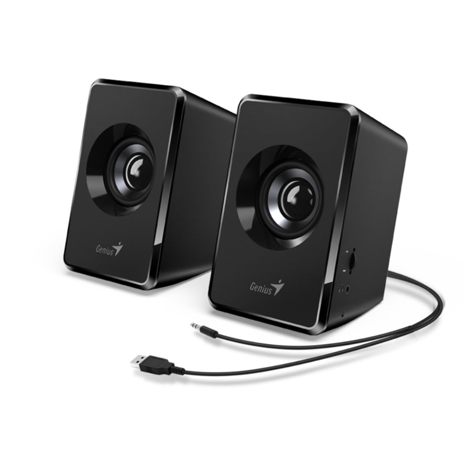 Parlantes USB Genius SP-U125 Sonido Estéreo 3W y Control de Volumen con Entrada 3.5mm - Negro