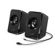 Parlantes USB Genius SP-U125 Sonido Estéreo 3W y Control de Volumen con Entrada 3.5mm - Negro