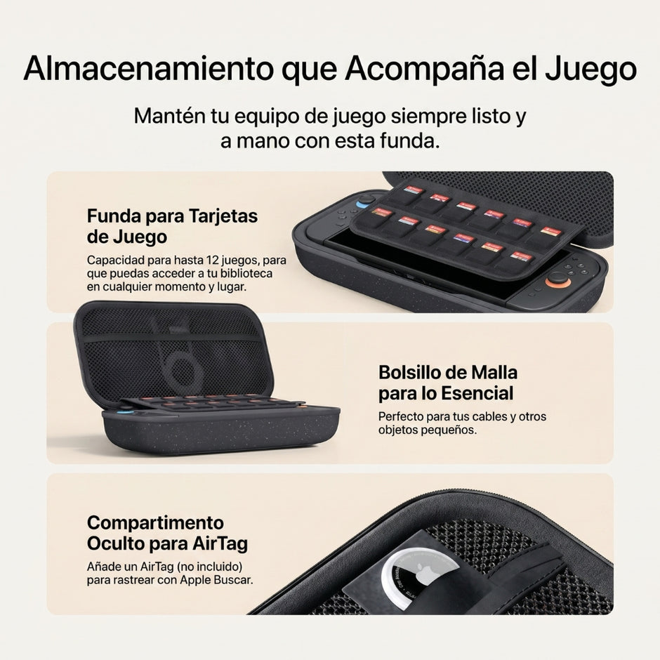 Estuche de Carga Belkin ENA001fqCH para Nintendo Switch 2 con Power Bank 20W y Protección