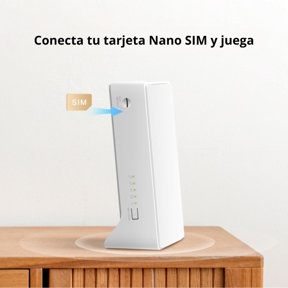 Router Inalámbrico 4G LTE con Sim Card Mercusys MB130-4G Red WiFi hasta 1200Mbps
