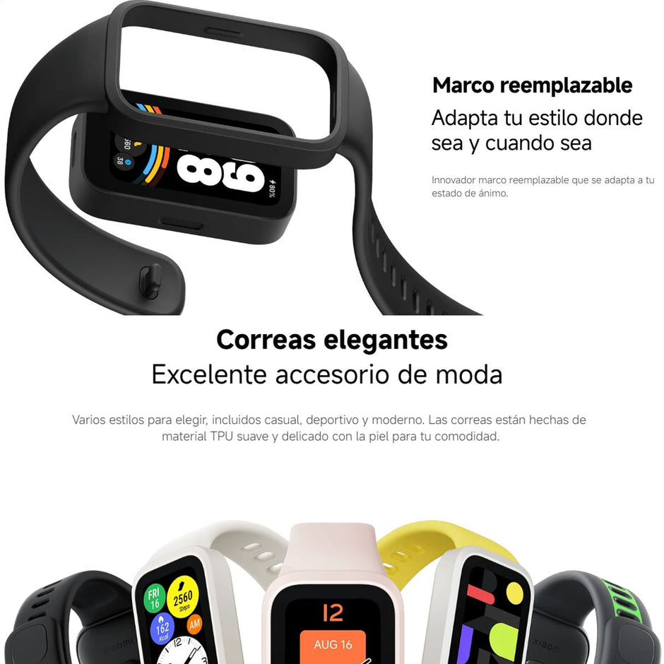 Combo Xiaomi Pulsera Inteligente Smart Band 9 Active + Buds 6 Play Rosa