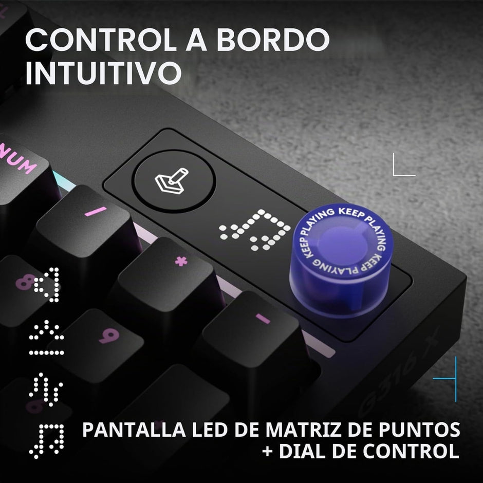 Teclado Gamer Mecanico Logitech G316 X 98 Switch Tactil - Negro