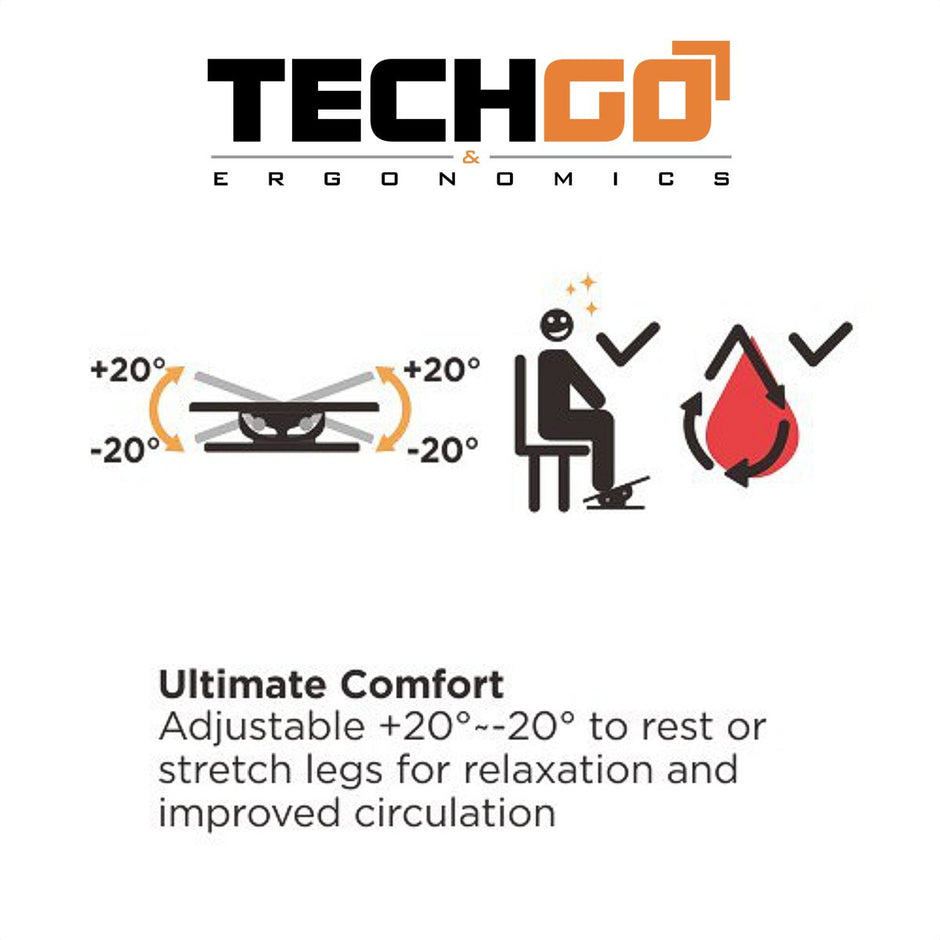 Descansapiés Ergonómico Superficie Basculante, Techgo Bdp-01