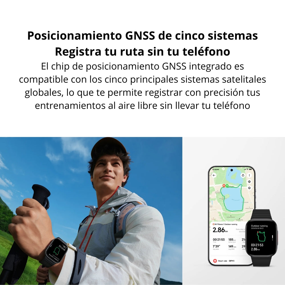 Smartwatch Xiaomi Redmi Watch 6 Lite Pantalla AMOLED 1.96” Llamadas Bluetooth 150 Sports GNSS - Silver