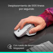 Mouse Inalámbrico Avanzado Logitech MX Master 4 Recargable Bluetooth/Bolt Silent Clics 8000 DPI - Gris Pálido