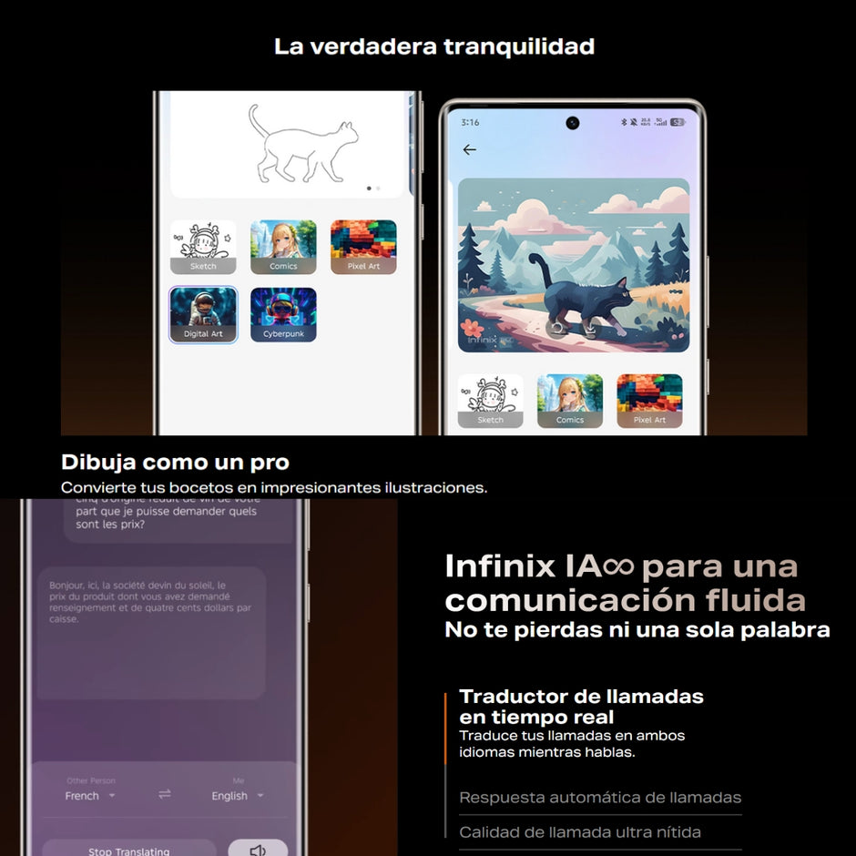 Celular Infinix Note 50S 5G 256GB /8GB Violeta + Mi Band 9 Active Blanco