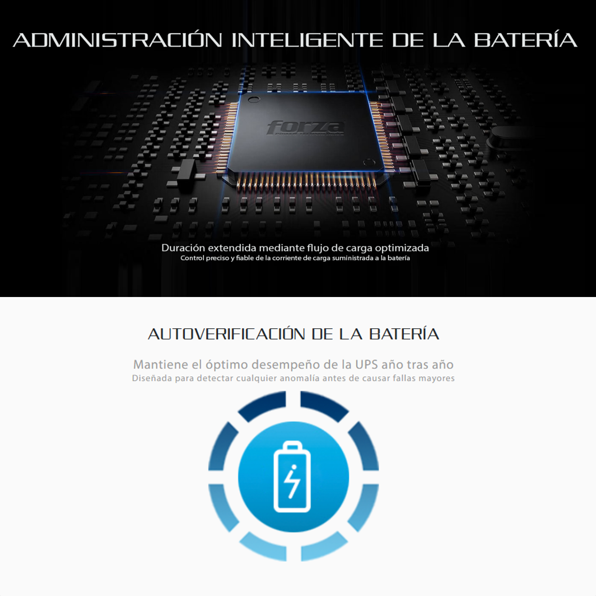 UPS Interactiva Forza SL-1011UL 1000VA 600W con 8 Tomas LCD Táctil AVR y USB