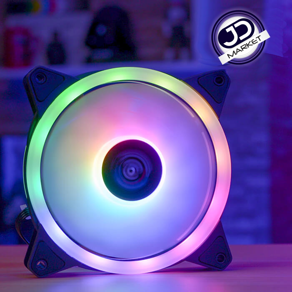 Ventilador Fan Cooler 120mm. Caja Pc Gamer / Luz Led Rainbow