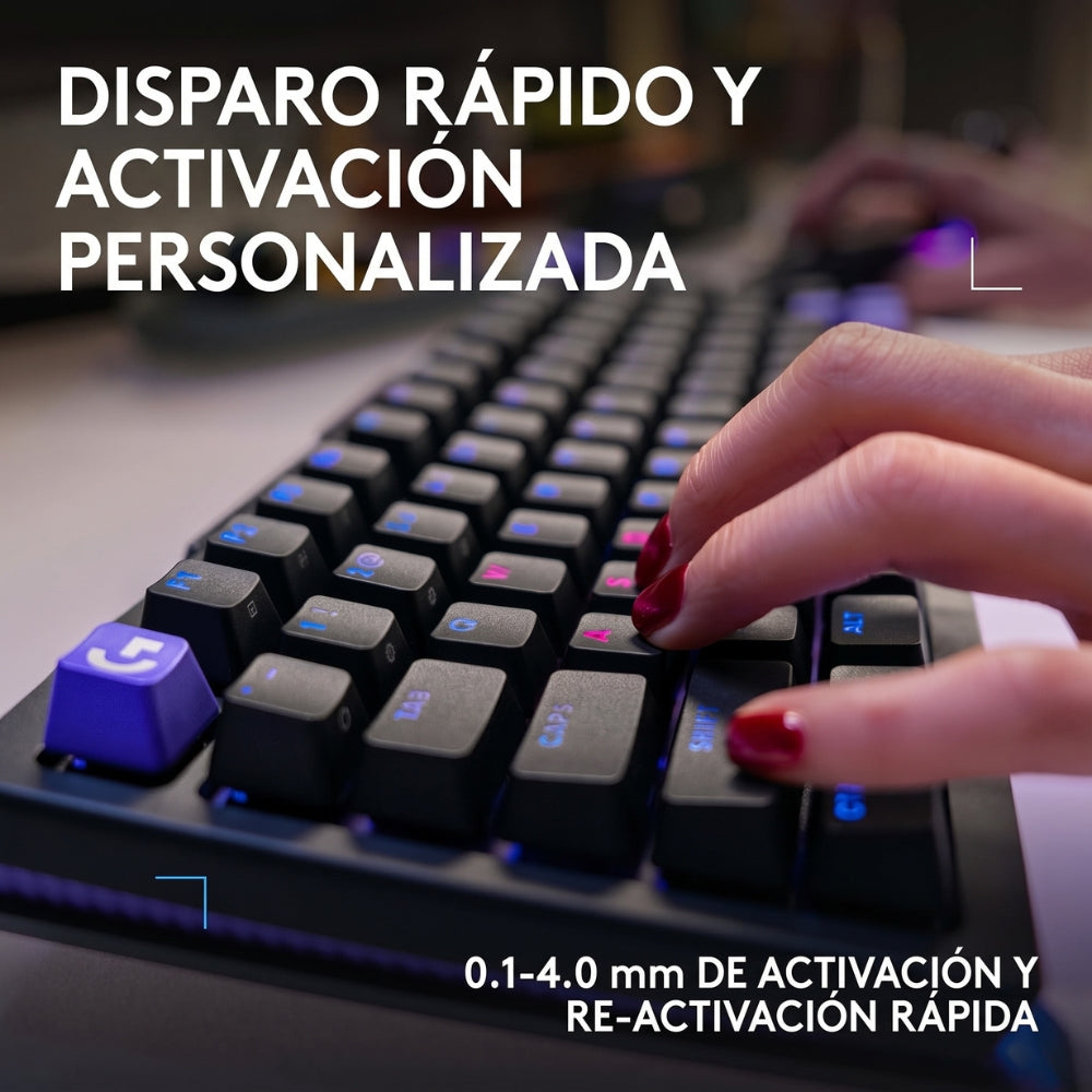 Teclado Gamer Mecanico Logitech G512 X 75 Switch Tactil + Reposamuñecas Logitech Palm Rest - Negro