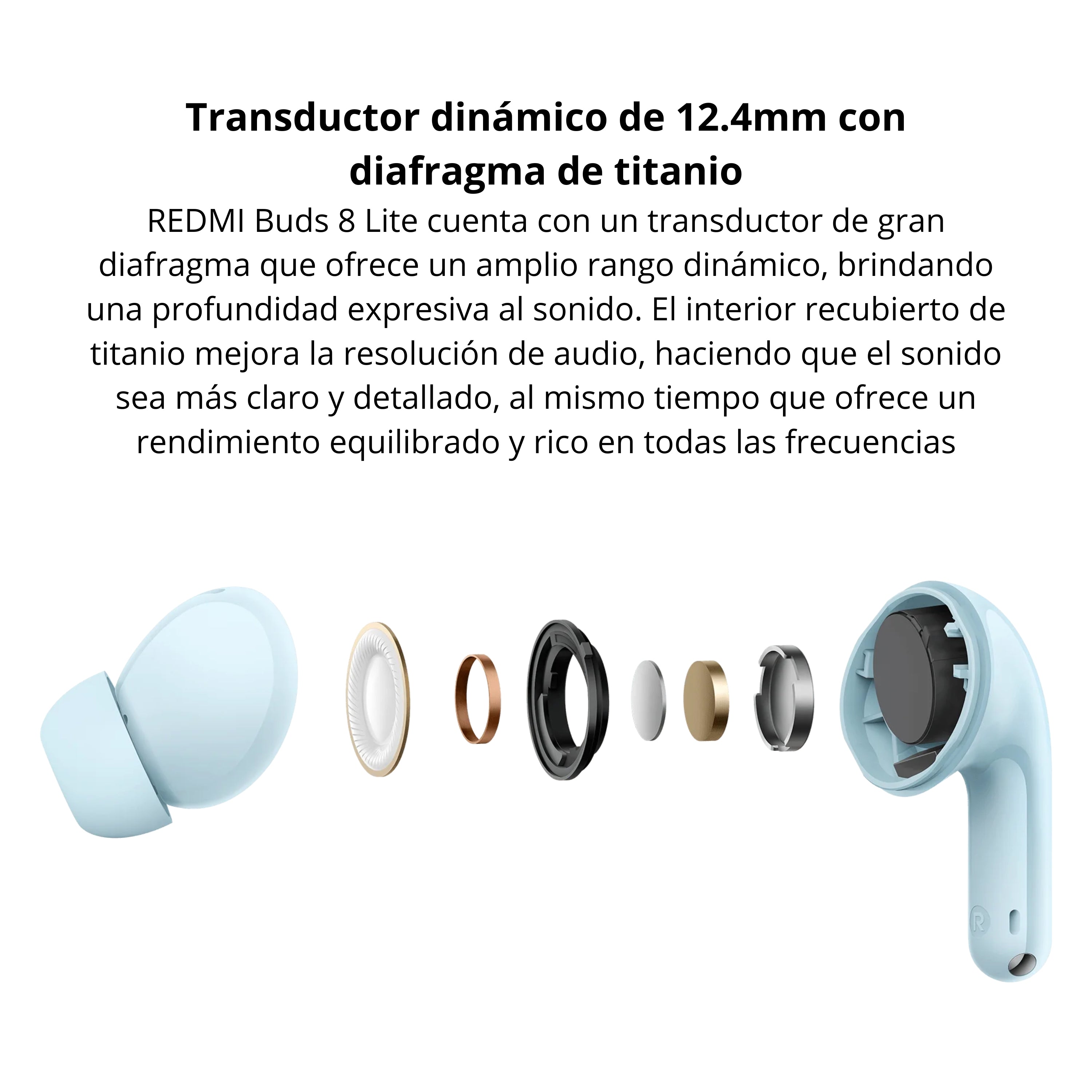 Audífonos In-Ear Xiaomi Redmi Buds 8 Lite Bluetooth 5.4 ANC 42dB Batería 8h/36h IP54 Llamadas AI - Negro