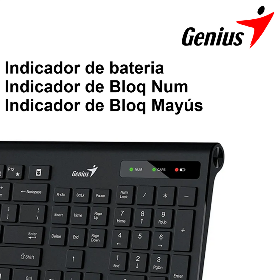 Teclado Inalámbrico Genius Slimstar 7230 Elegante Multimedia