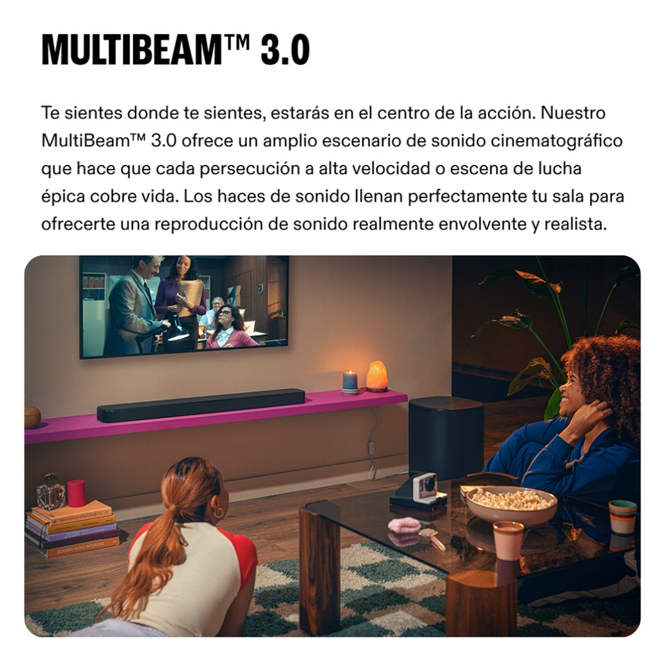 Barra de Sonido JBL BAR 500MK2 con 5.1 Canales 750W Dolby Atmos Subwoofer 10” Inalámbrico Wi-Fi MultiBeam