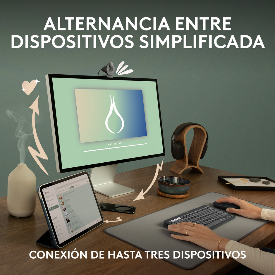 Mouse Bluetooth Multidispositivo Logitech Pebble 2 M350s, Blanco