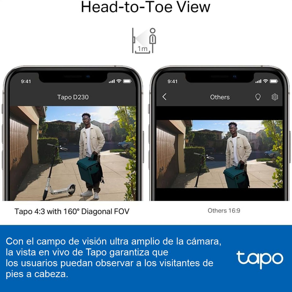 Cámara De Video Con Timbre Inteligente TP-Link Tapo D230S1