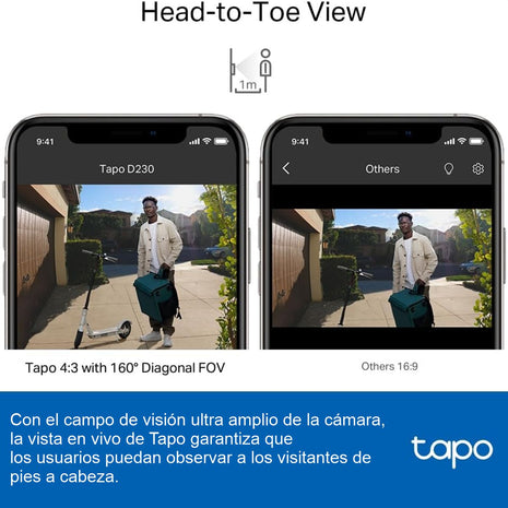 Cámara De Video Con Timbre Inteligente TP-Link Tapo D230S1