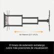 Soporte para TV Extra Largo 95cm TechGo SPB-445XL Pantalla 23