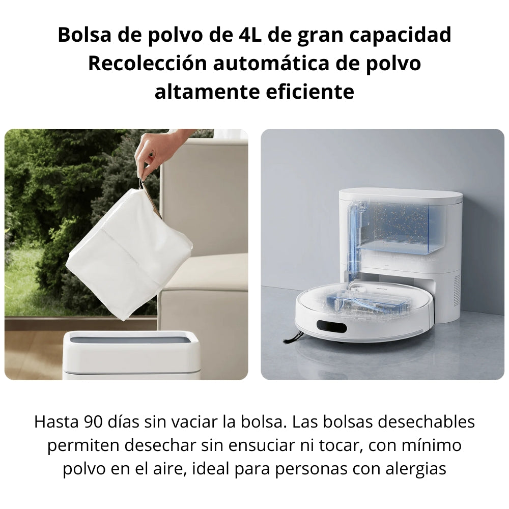 Aspiradora y Trapeadora Inteligente Xiaomi Robot Vacuum H40 con Estación, 10000Pa, 5200mAh