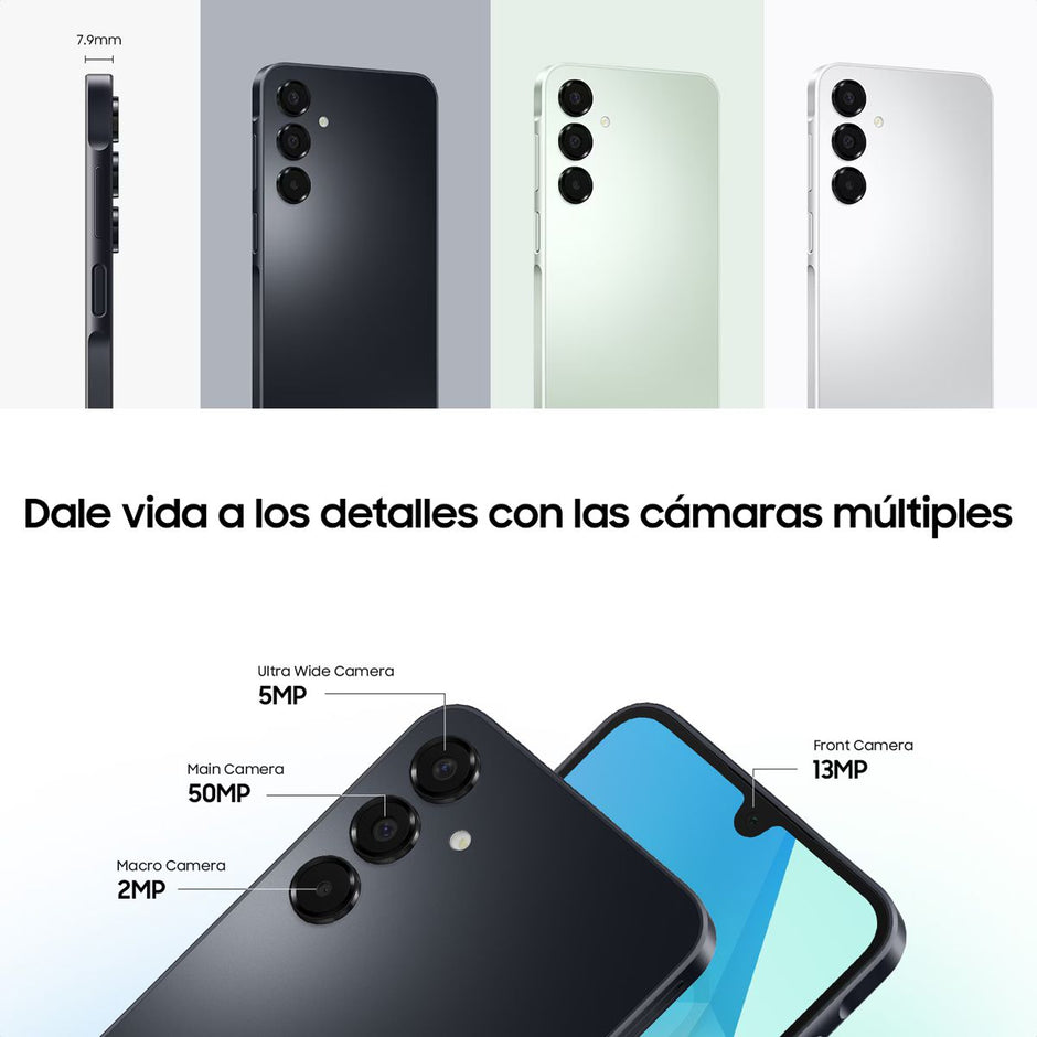 Celular Samsung Galaxy A16 4G Dual SIM Super AMOLED 6.7” 90Hz 128GB/4GB 50MP IP54 5000mAh/25W - Negro