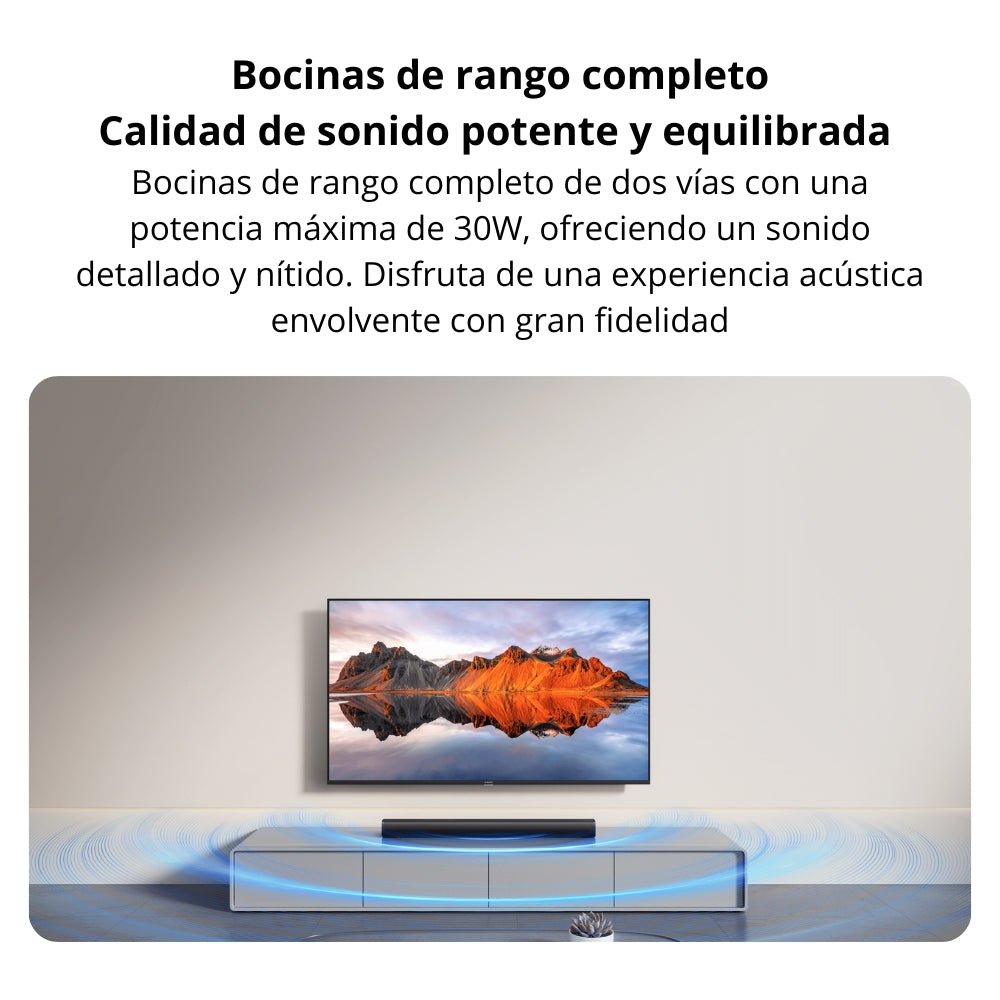 Barra de Sonido Xiaomi Soundbar 2.0CH de 30W, Bluetooth 5.3, Entrada Óptica, SPDIF, AUX para TV y PC