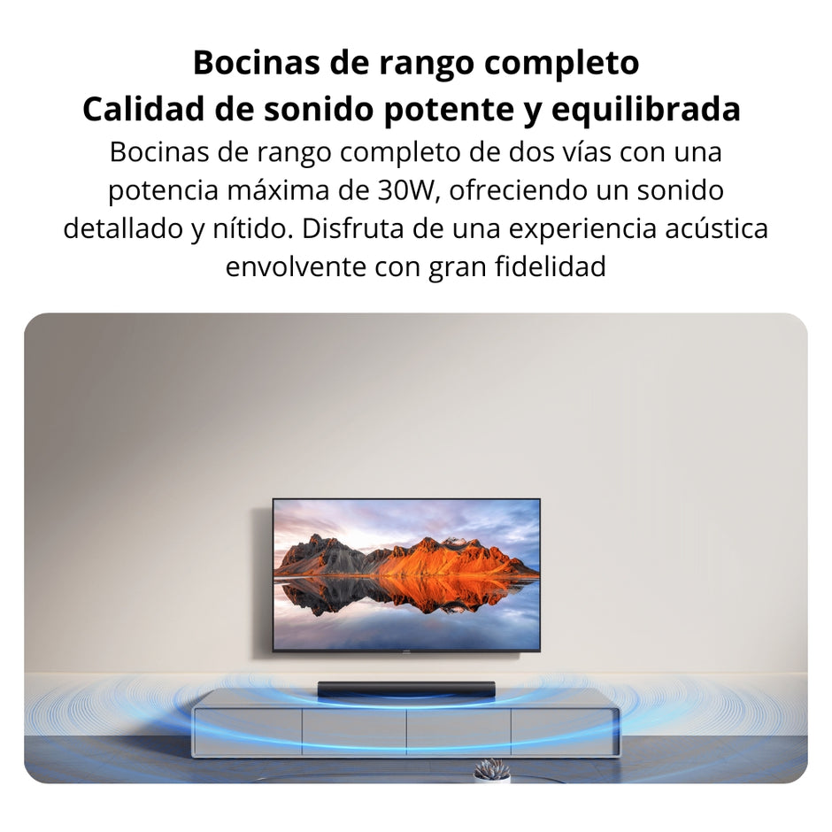Barra de Sonido Xiaomi Soundbar 2.0CH de 30W, Bluetooth 5.3, Entrada Óptica, SPDIF, AUX para TV y PC