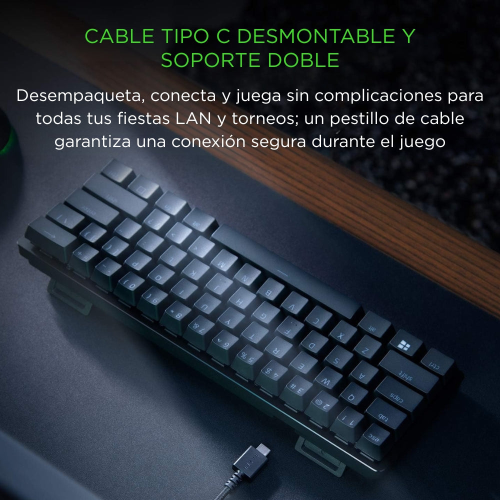 Razer Huntsman Mini, Teclado Gamer 60%, Chroma Rgb, Español ES - Negro