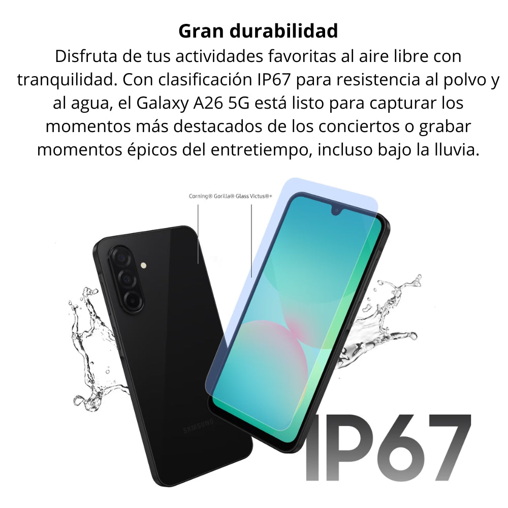 Celular Samsung Galaxy A26 5G Dual SIM, 6.7'' 256GB/8GB 50MP IP67 5000mAh, Menta