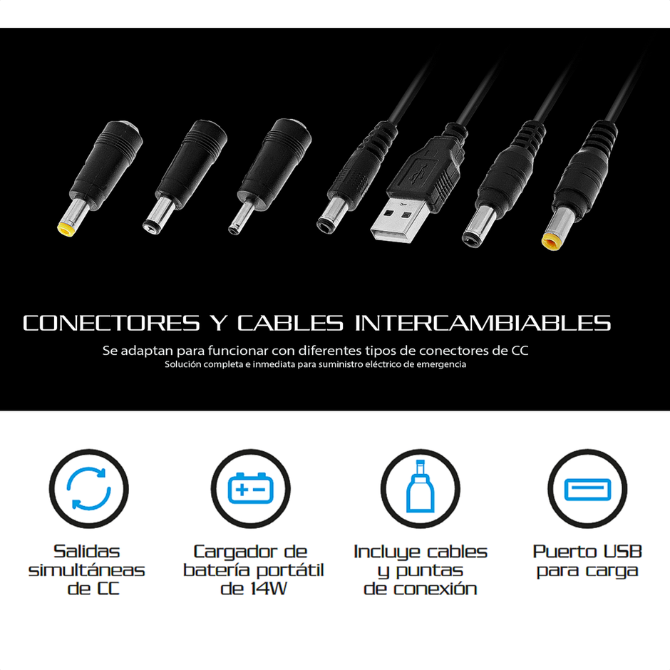 Mini UPS Portátil 14W Forza DC-140USB para Modem Router Wi-Fi