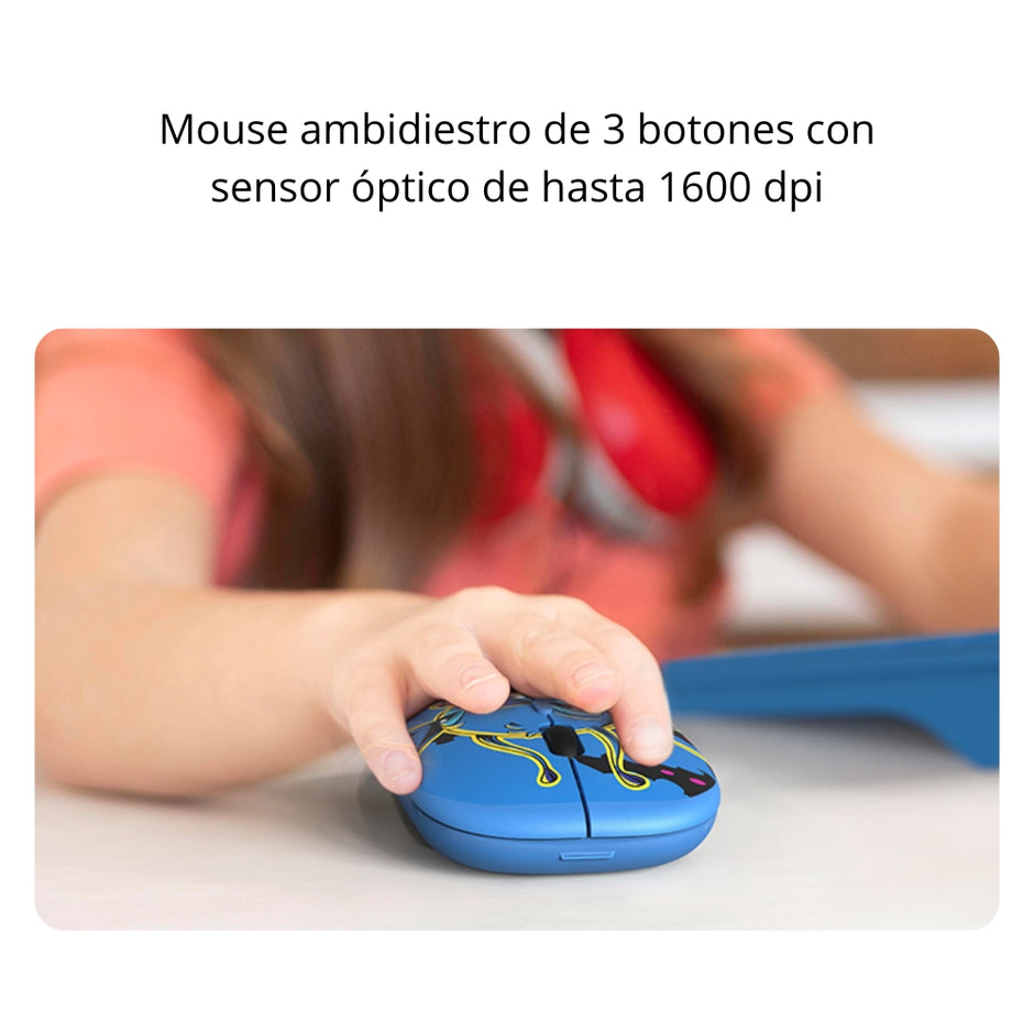 Combo Inalambrico Teclado y Mouse Xtech XTK-D312ST Edicion Stitch