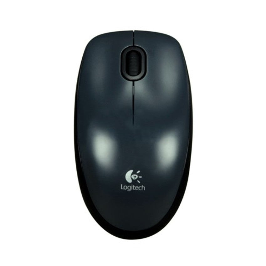 Mouse Óptico Logitech M90 con Cable USB Cómodo Diseño Ambidiestro - Negro