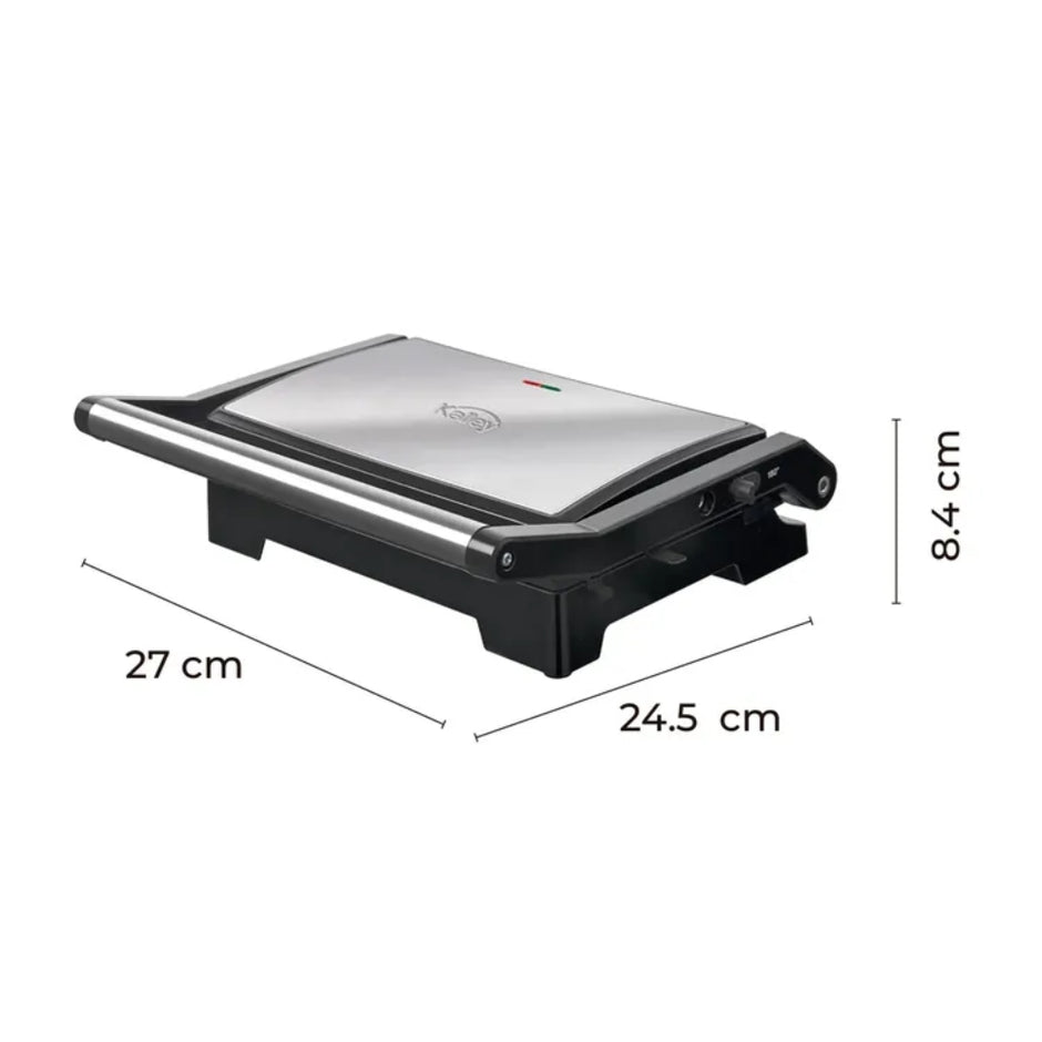 Asador Grill Kalley K-SG180 Superficie Antiadherente Sanduchera Panini 1000W Apertura 180°
