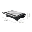 Asador Grill Kalley K-SG180 Superficie Antiadherente Sanduchera Panini 1000W Apertura 180°