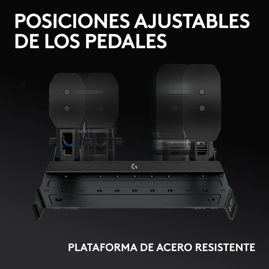 Pedales Simulador de Carreras Logitech G RS Pedals Sim Racing Presión Ajustable Chasis Acero Premium