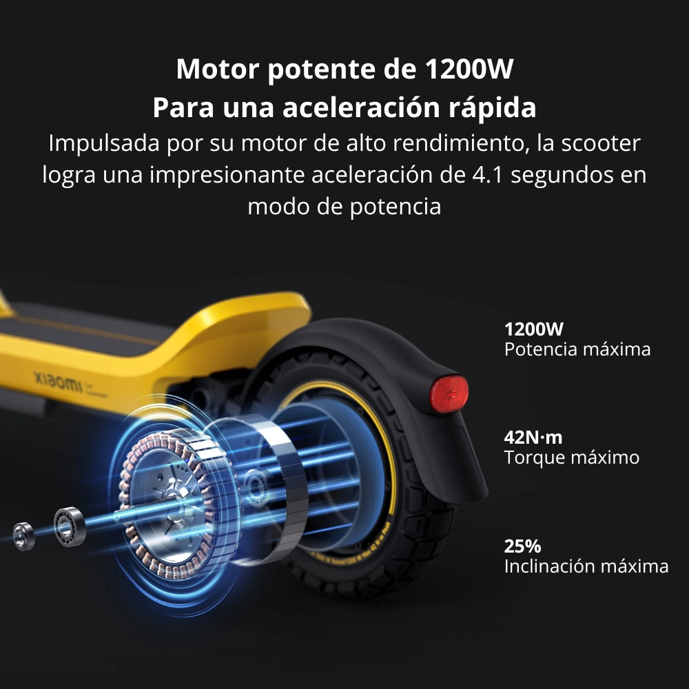 Patineta Eléctrica Xiaomi Scooter 6 Ultra Llantas 12” Todoterreno Max 1200W Autonomía 75km E-ABS TCS IPX6