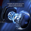 Audífonos Diadema Gamer Inalámbrica 7.1 Redragon Zeus H510 PRO Bluetooth/2.4GHz/USB Drivers 53mm - Negro