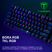 Teclado Gamer Mecanico T-dagger Bora Lite Rainbow con Switch Red, Negro
