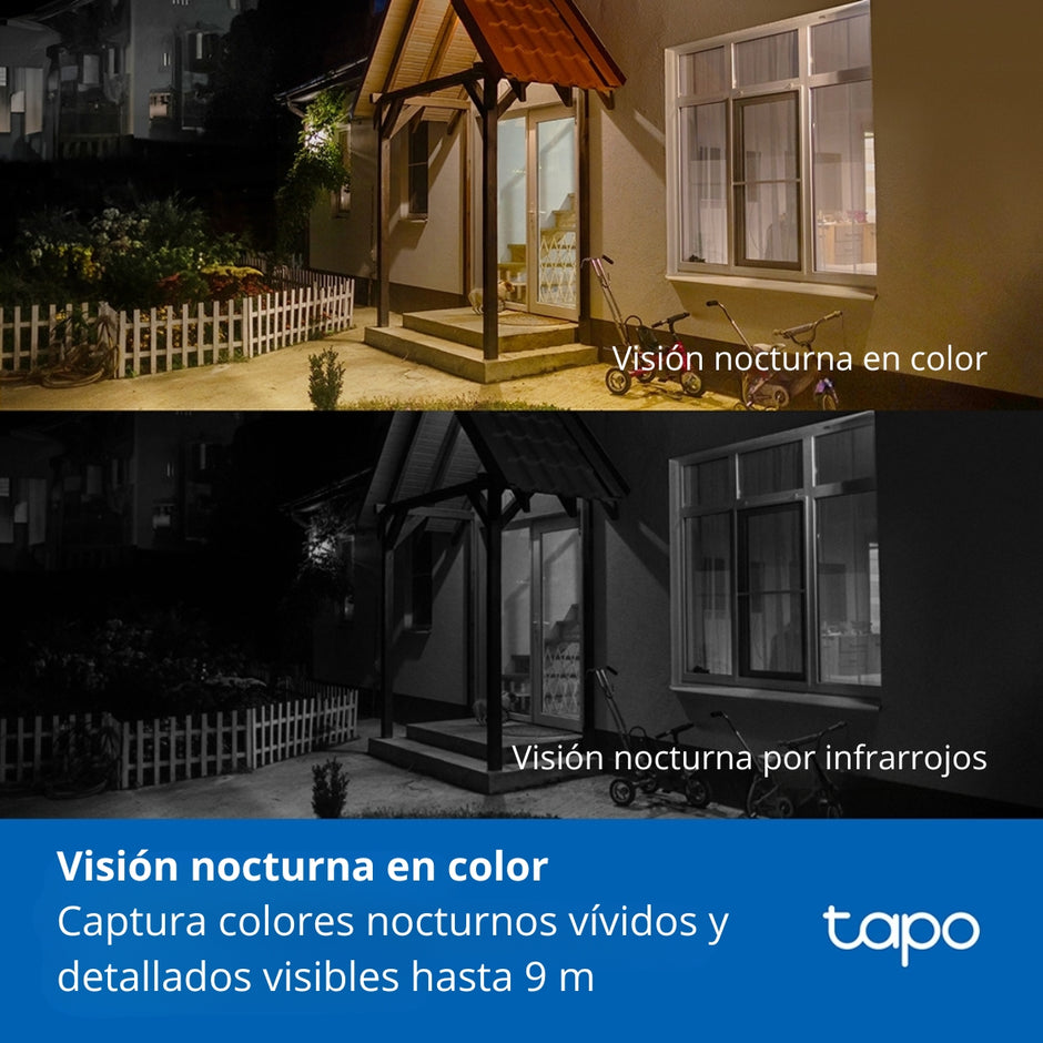 Cámara IP WiFi TP-Link Tapo TC82, para Exterior con Batería Recargable y Detección IA con IP65